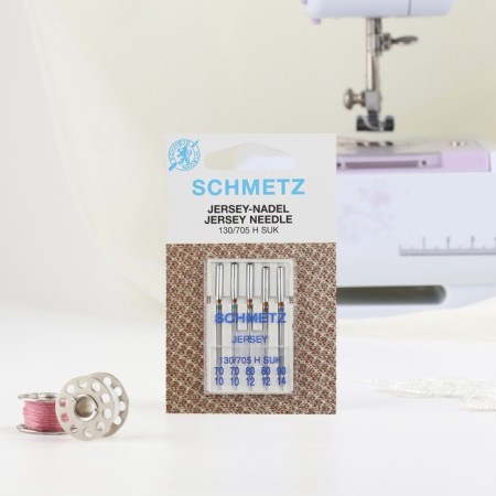 Needles for household sewing machines, for Jersey, No. 70-90, 5 pcs-5