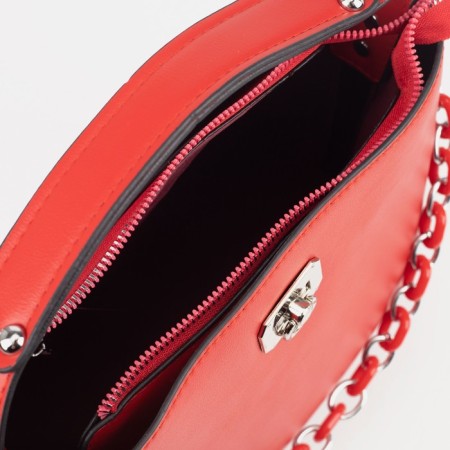 Bag Female Tout with zipper, red color-2