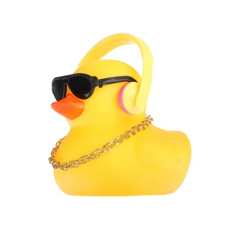 Duck with headphones, yellow color, with glasses-3
