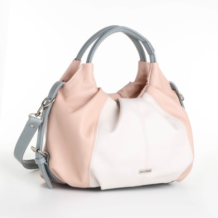 Women's bag-bag on lightning, white/pink color-1