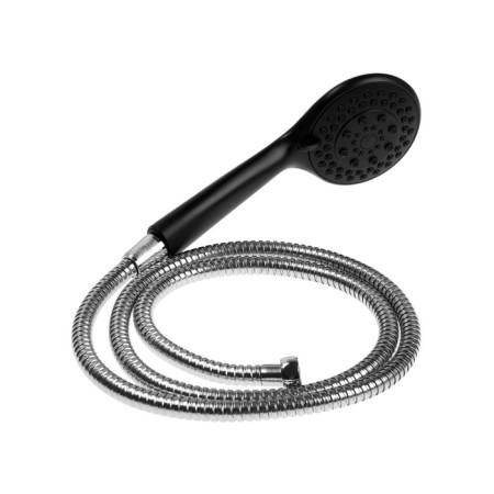 Bath mixer Zein Z2494, pouring 20 cm, crane-boux 1/2, with shower set, black/chrome-4