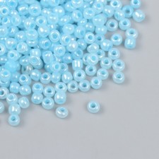 Бисер стекло 6/0 "Небесный" перламутр 450 гр