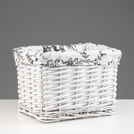 Stelly basket "Flowers", 300 x 230 x 210 mm, white