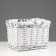 Stelly basket "Flowers", 300 x 230 x 210 mm, white