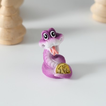 Polystone souvenir "Snake with a coin" mix 2.5x2.5x4 cm-1