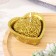 Candle "Heart" 9x4.5cm, gold