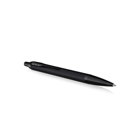 Ballpoint pen Parker Im Achromatic Black BT, stainless steel case, black matte, blue ink-3