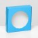 Gift box of the team with a window, 11.5 x 11.5 x 3 cm, blue