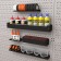 Metal shelf 150x70 mm for storage on a perforated panel, black