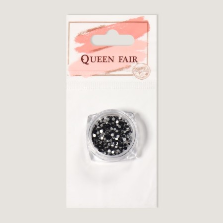 Rhinestones for decor, round, multi -size, black color-4
