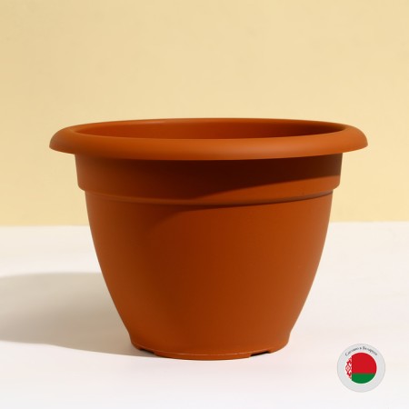 Flower pot, d = 35 cm, 12 l, plastic, brown-3