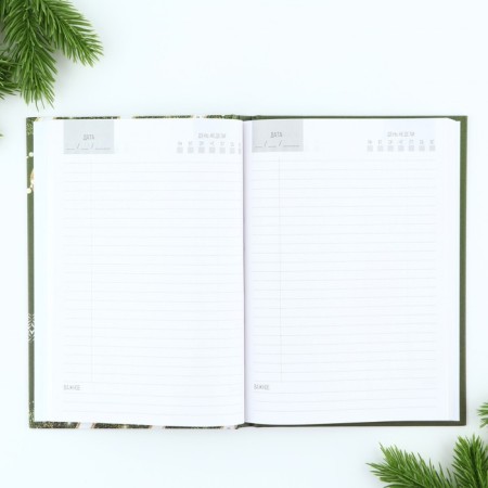 Gift New Year's Set "Miracles": Diary, a solid cover A5, 80 sheets and ballpoint pen, 0.8 mm, Blue pasta-7