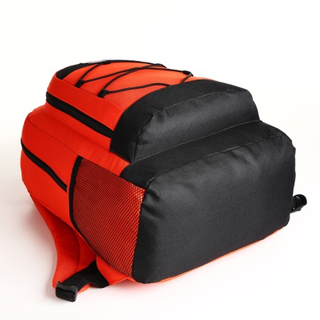 Youth backpack on a zipper, 3 pockets, orange color-4