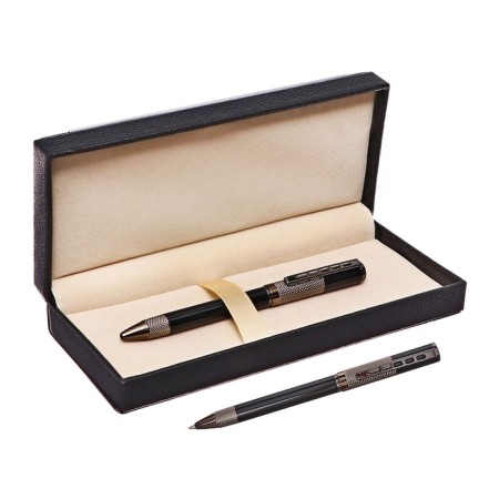 Handle Gift Balloon in the leatherette case rotary style Black/bronze