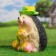 Garden figure "Hedgehog with three apples" 27x20cm