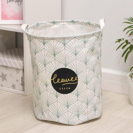 Win -linen textile basket "Leaflets", 35 × 45 cm