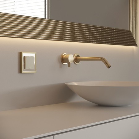 Frame W0012851, 1 Baguette socket, ivory brass-2
