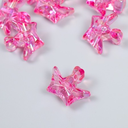 Busina Plastic for creativity "Crown" transparent fuchsia 1.5x2.9x2.5 cm-1