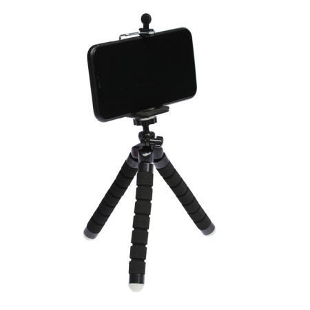 Luazon-Treasel tripod is desktop, for phone, flexible legs, height 17 cm, black-1