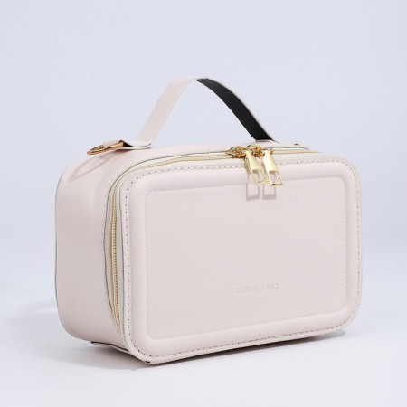 Bag Cross-Bodi with a zipper, white color-3
