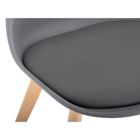 Plastic stool Bonuss array/eco -leather/plastic, natural/gray 49x57x82 cm-3