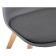 Plastic stool Bonuss array/eco -leather/plastic, natural/gray 49x57x82 cm