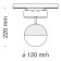 Track lamp Technical TR017-2-10W3K-B, LED, 10 W, 120x120x215 mm, 1000 lm, 3000k, black
