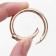 Karabin ring, d = 32/40 mm, thickness - 4 mm, 5 pcs, gold color
