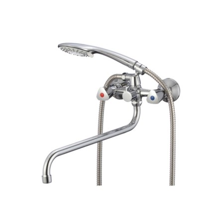 Milardo trisb02m10 bath mixer, two-talent, S-shaped spout 350 mm, chrome 504940