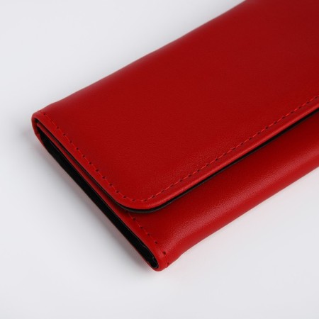 Women's wallet on magnet, red color-2