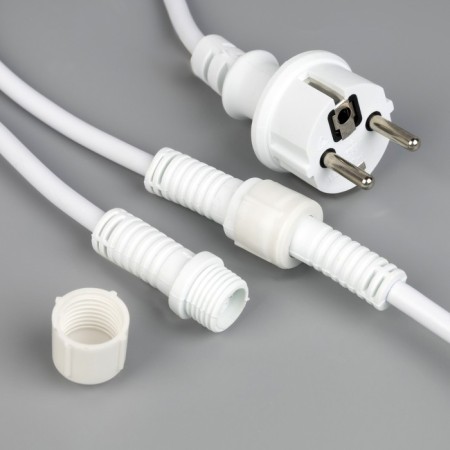 Girlyand "Retro BelT-Life" with overhangs 10 and 20 cm, 10 m, IP54, UMS, 2W, white thread, step 50 cm, E27 (without lamps), 220 V-5