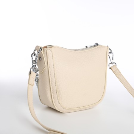 Bag Women's Cross-Bodi with a zipper, milk color-3