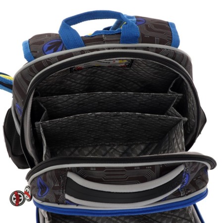 Frame backpack 35 x 28 x 15 cm, Across 178, filling: bag, pencil case, blue ACR22-178-2-9