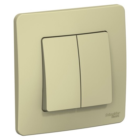 SE BLANCA switch, 10 A, 2 keys, IP20, hidden, beige, Blnvs010507