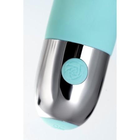 A relief vibrator with clitoral stimulation Flovetta Flax, silicone, mint, 17.5 cm-3