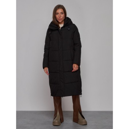 Coat insulated winter female, size 48, black color