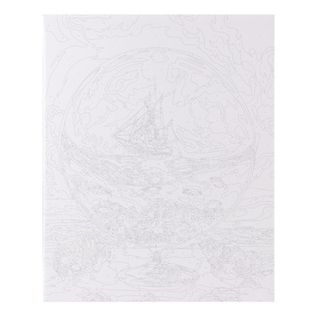 Picture on numbers on a canvas with a subframe of the Sea World, 40 x 50 cm-1