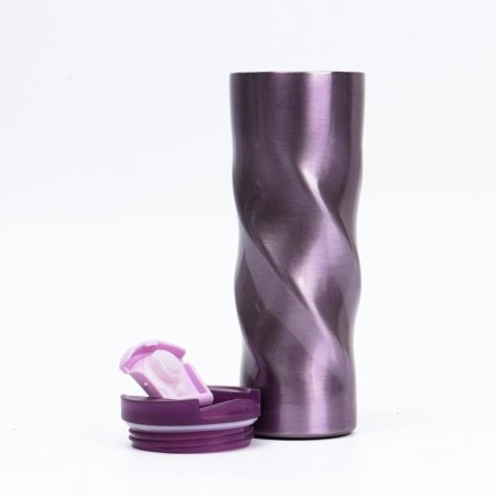 Thermal circle, 500 ml, spiral "Zvezda", retains heat 8 hours, 7.8x22 cm, purple-1