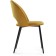 Chair on a metal frame Irre Metal/velor, black/yellow 50x55x82 cm