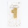 Candle in the cake on the skewer "Sot", the number 1, 7 cm, gold