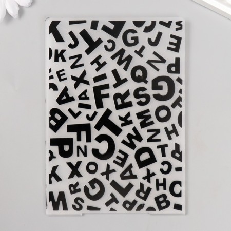 Embosing stencil plastic "Alphabet" 14.8x10.5 cm