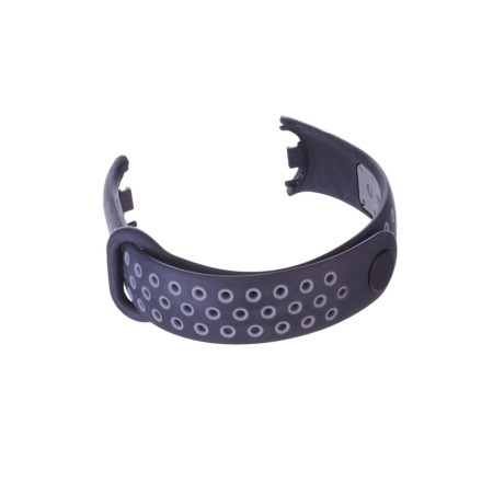 Luazon strap for fitness bracelet Mi Band 8, with perforation, black-gray-2