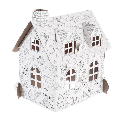 Set for creativity "House", painting designer from cardboard-3