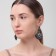Earrings hanging "Shelest" Eastern drop, openwork, sparkle, black color, 7.5 cm