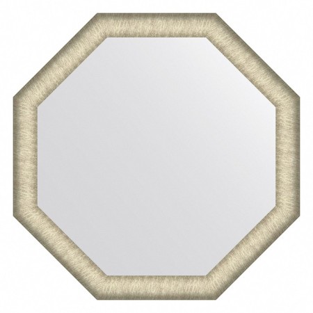 EvoFORM mirror in the baguette frame, 59 mm, 70x70 cm, brushed silver color