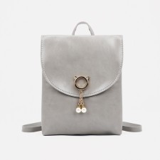 Open-ryukzak-mini made of artificial leather on magnet, color gray