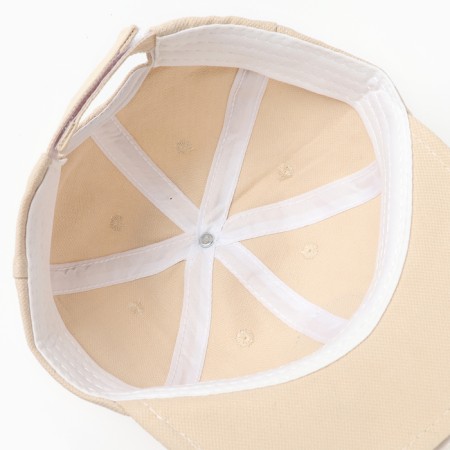Cap "baseball cap" for girls, milk color, size 46-48-3