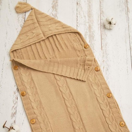 Knitted envelope, size 72x36 cm, sandy color-2