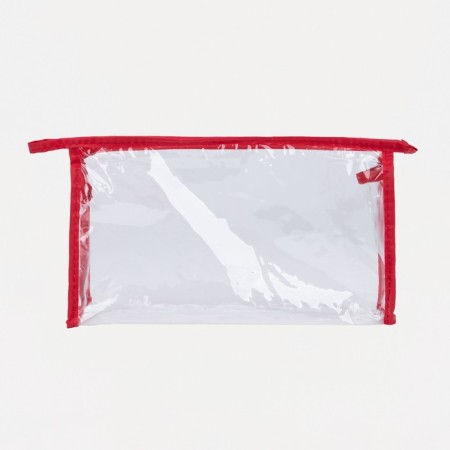 Lightning cosmetic bag, red/transparent color-2