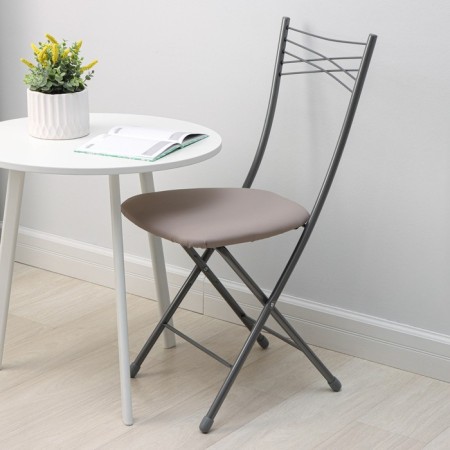 Folding stool "Nika 1", the color of the gray seat, frame mix